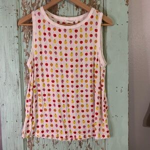 Women’s Kate Spade white tank top with fruit print